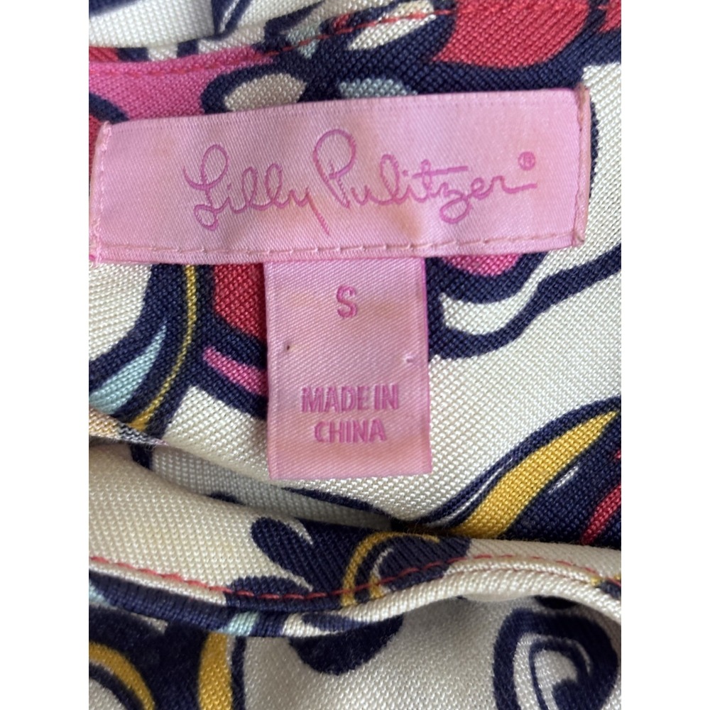 Lilly Pulitzer Silk Dress Pink Floral Shift Preppy Resort Vacation Chic S - Picture 7 of 8